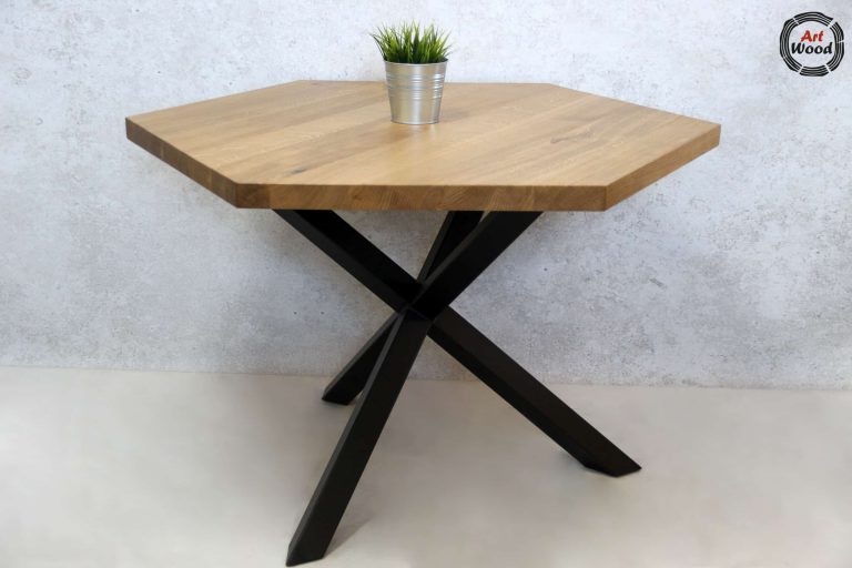 stół loftowy z blatem drewnianym