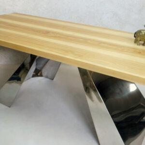 Stół loftowy z podstawą ze stali nierdzewnej KOKI